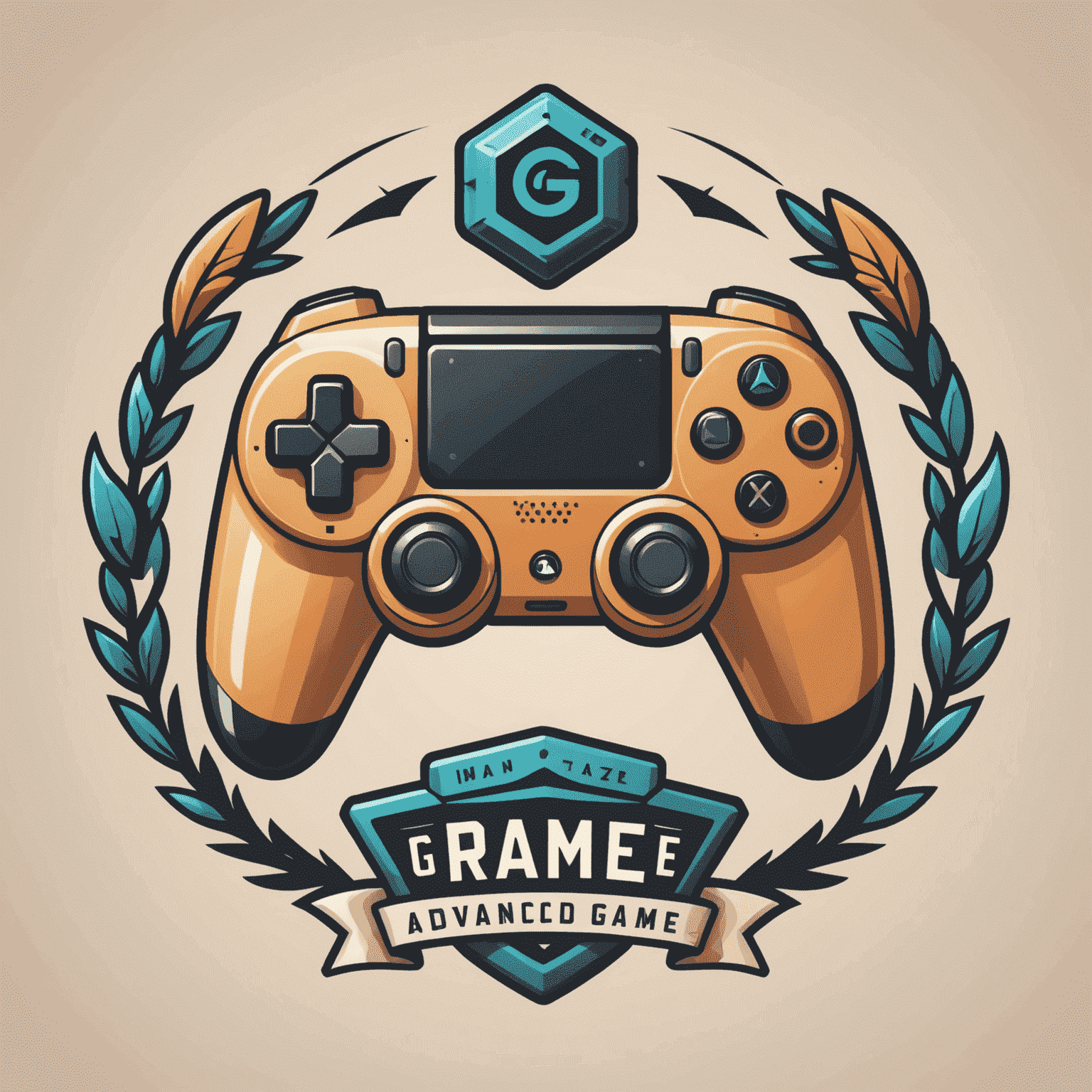 Advanced Game Design logo featuring stylized game controller and design tools