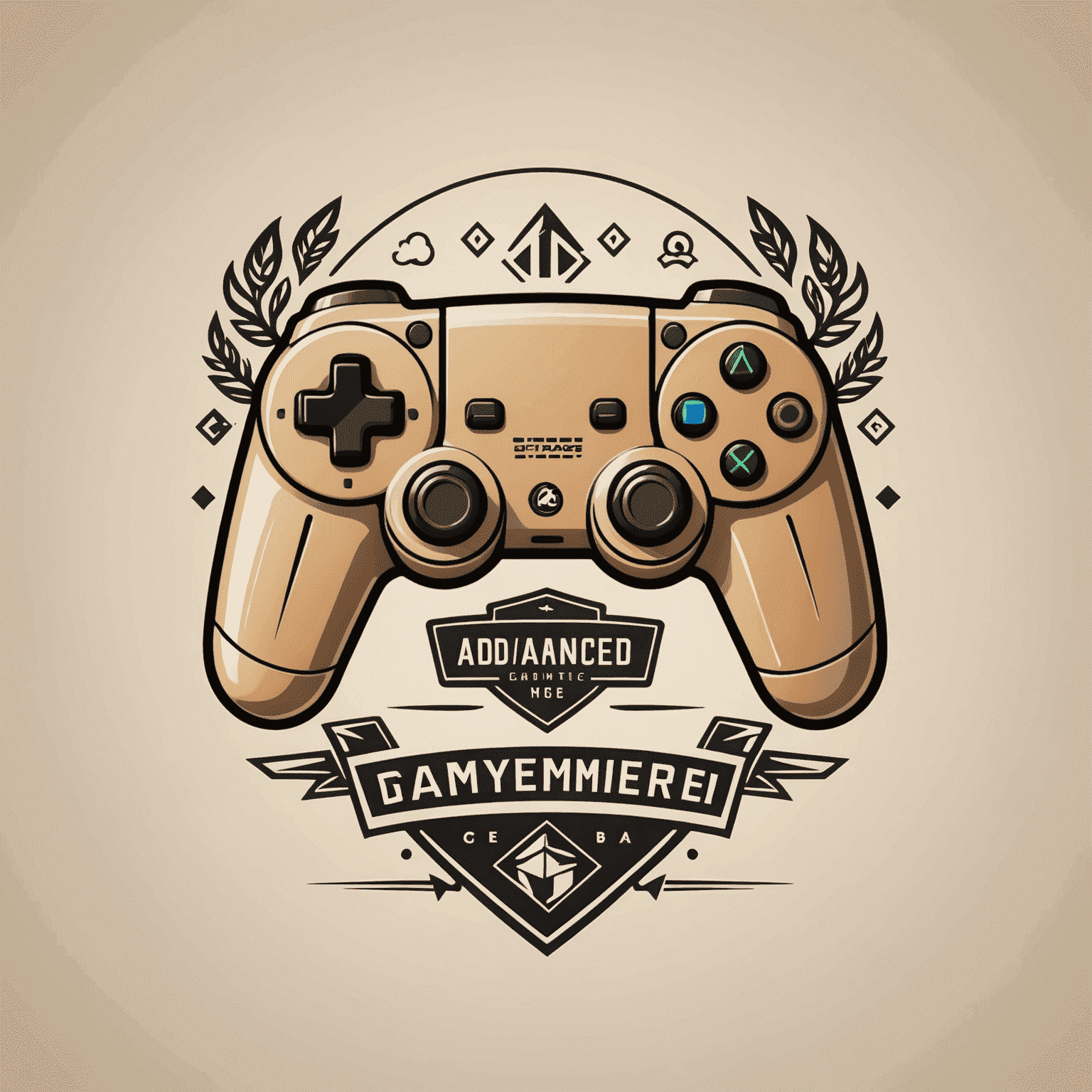 Advanced Game Design logo featuring stylized game controller and design tools