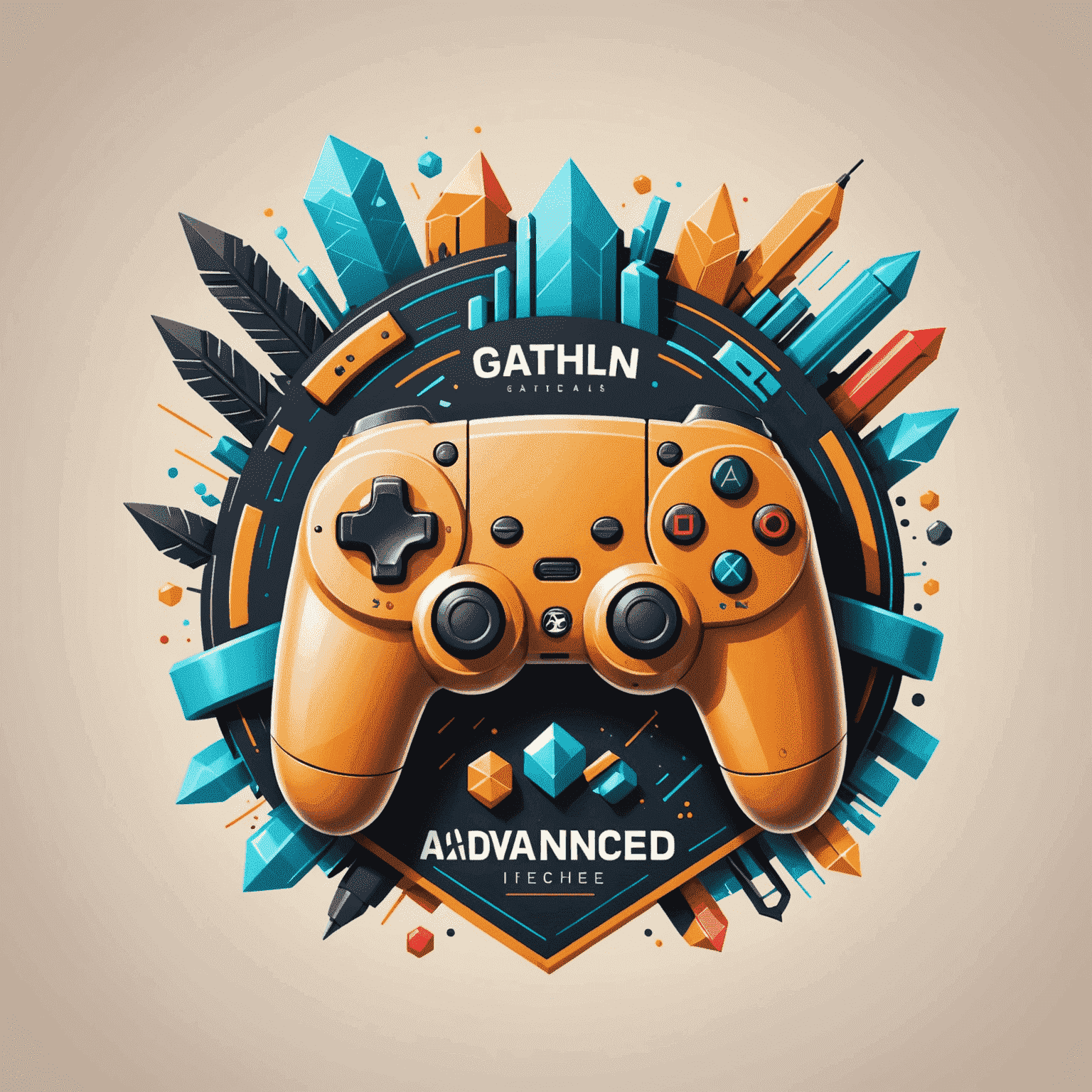 Advanced Game Design logo featuring stylized game controller and design tools