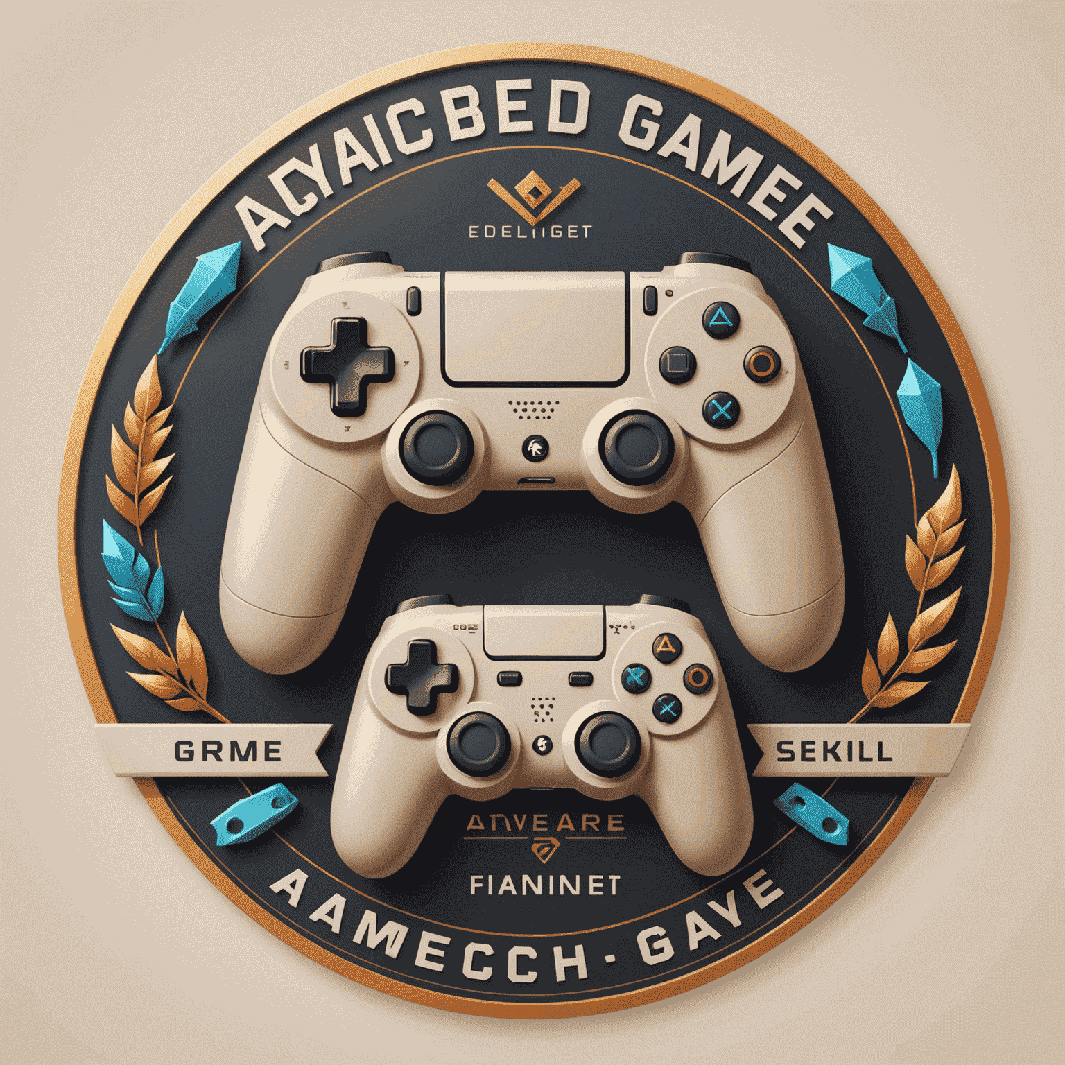 Advanced Game Design logo featuring stylized game controller and design tools