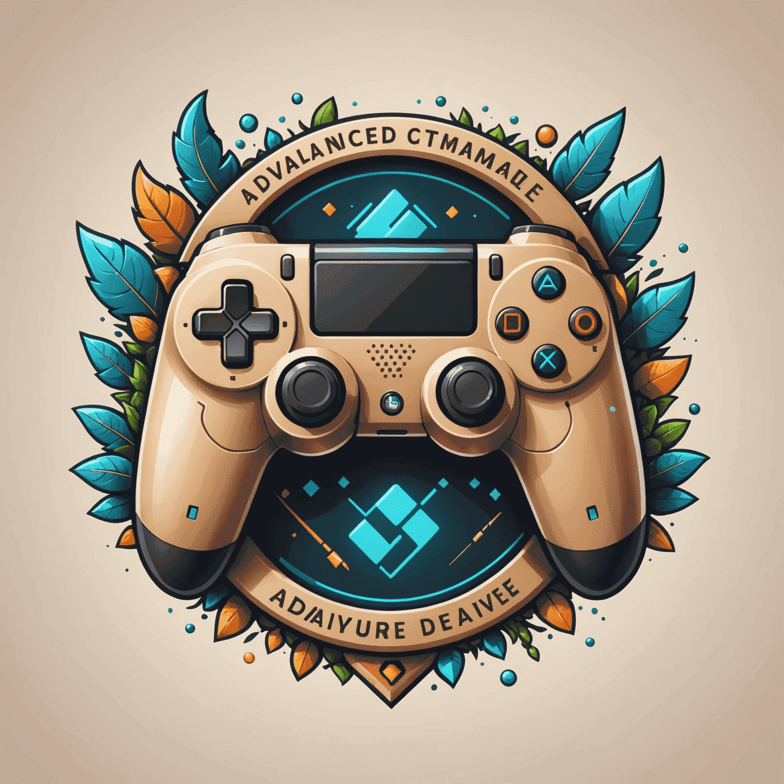 Advanced Game Design logo featuring stylized game controller and design tools