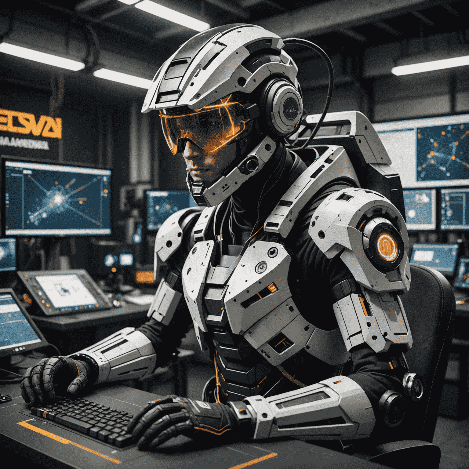Advanced game design software interface with 3D modeling tools and AI-assisted design features