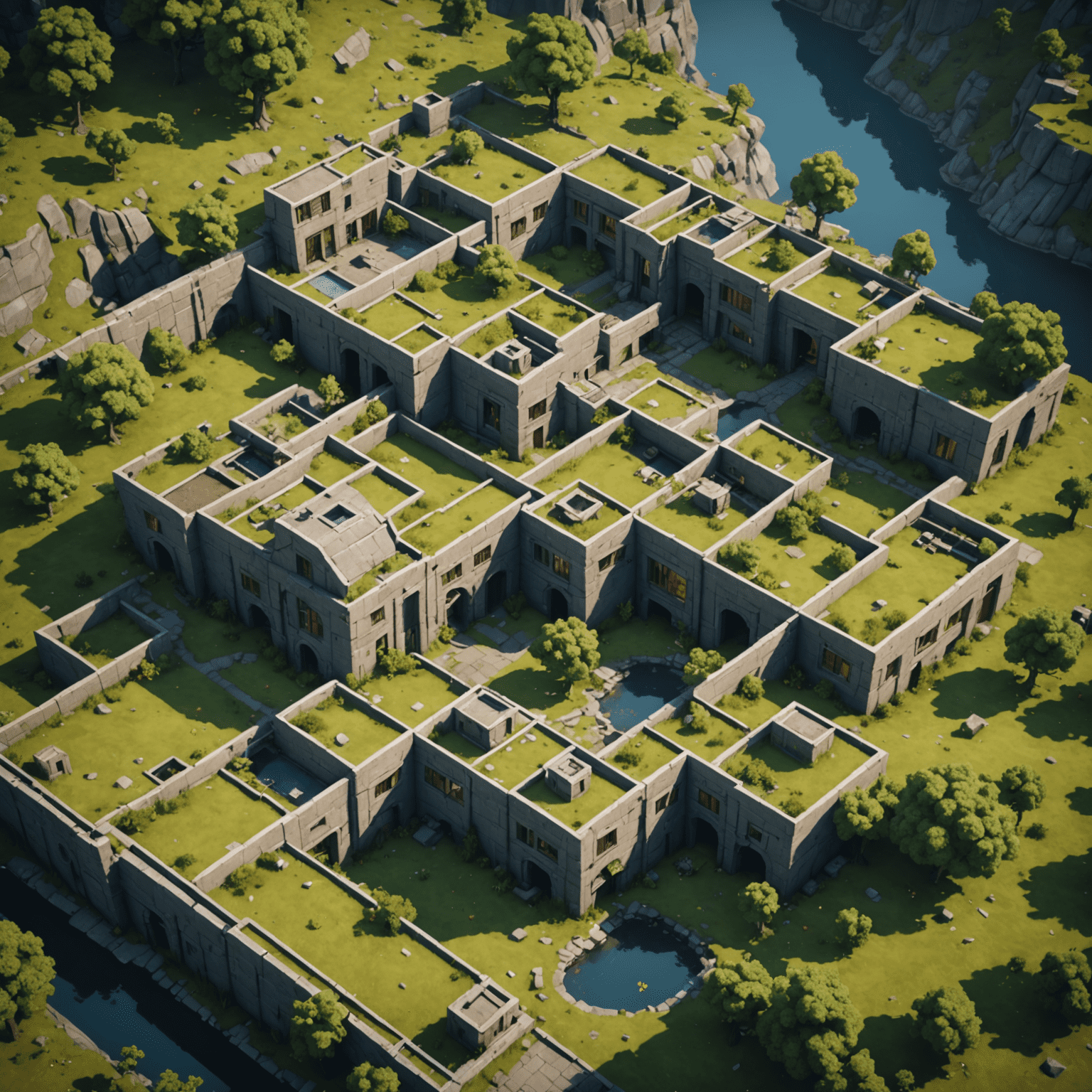 A game designer using a modular design interface to rapidly create diverse game environments through procedural generation
